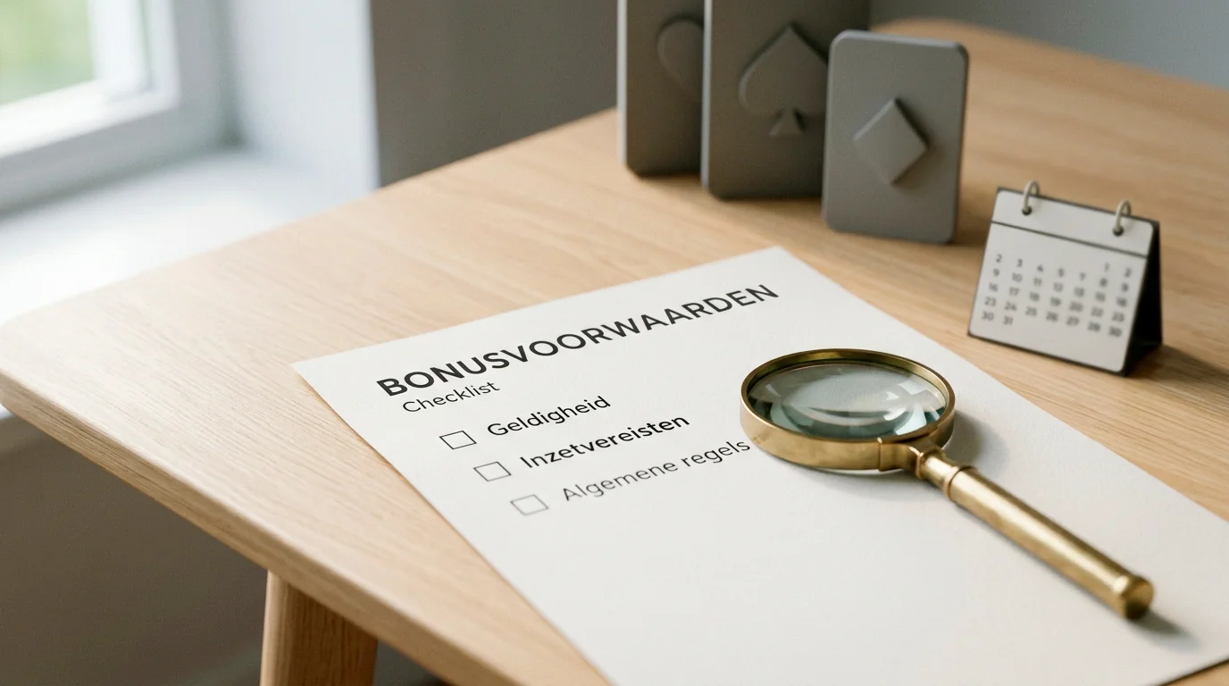 Checklist voor het controleren van casino bonusvoorwaarden zonder promotionele claims